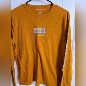 American Eagle Long Sleeve Shirt with Reflective Text (M)